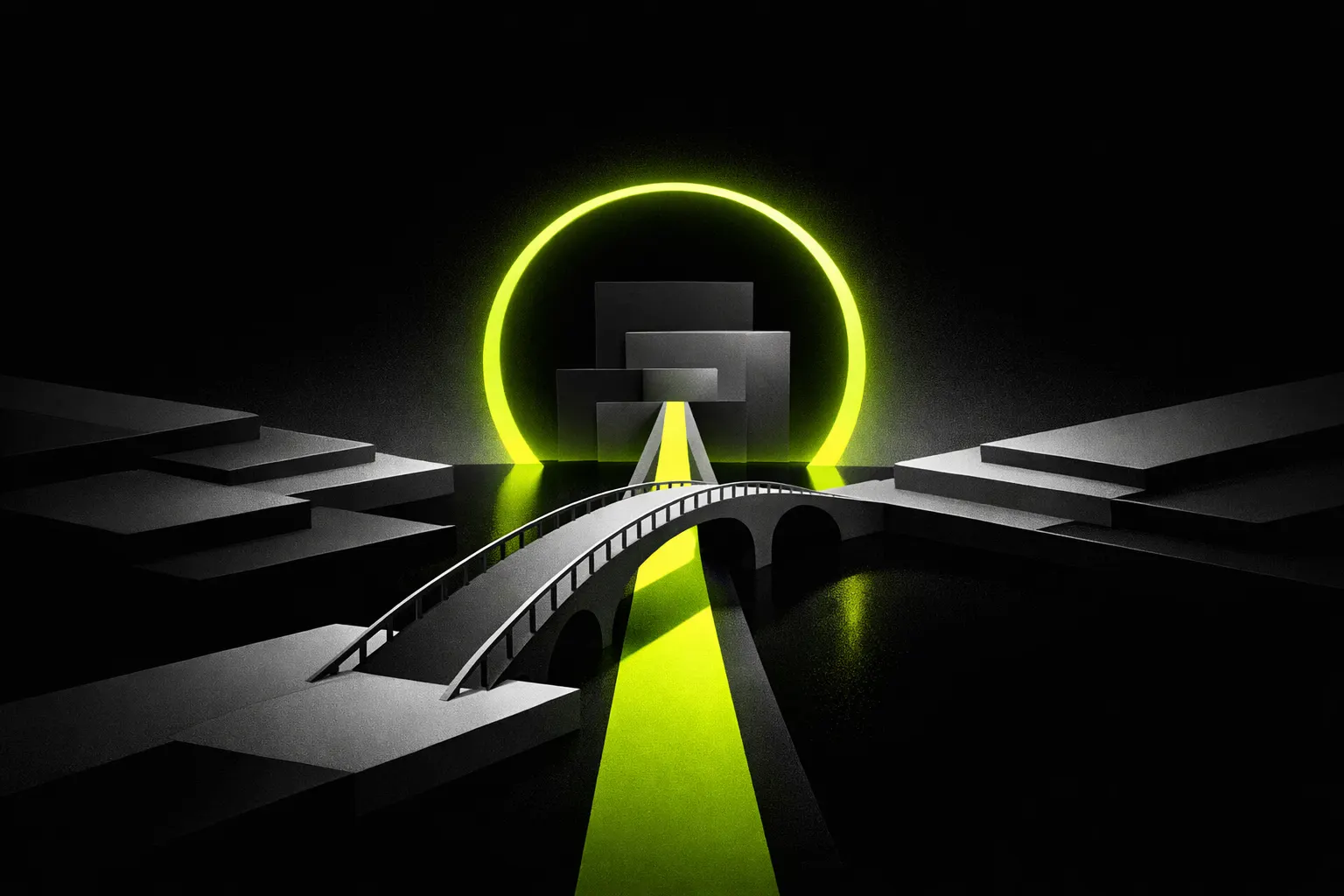 An abstract bridge and scan portal suggest checking a token across network and explorer data.