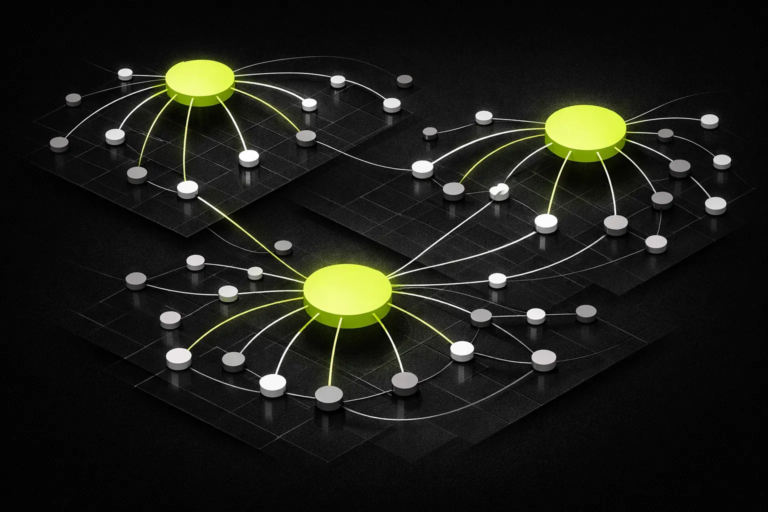 A network of connected nodes suggests several trading venues and pool routes.